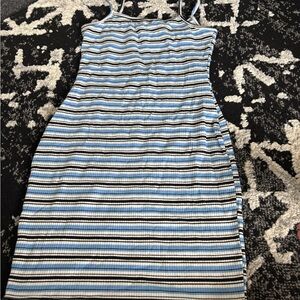 Striped Blue and White Dress